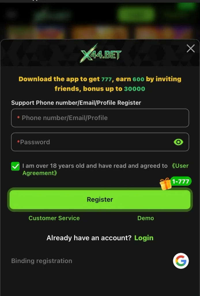 X44 Bet Game